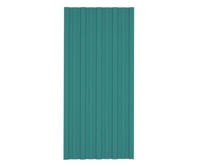Krovni paneli 36 kom od pocinčanog čelika zeleni 100 x 45 cm