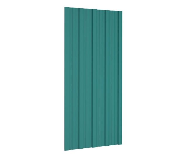 Krovni paneli 36 kom od pocinčanog čelika zeleni 100 x 45 cm