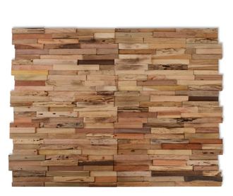 Panouri placare pereti, 10 buc., 1,03 m², lemn de tec reciclat