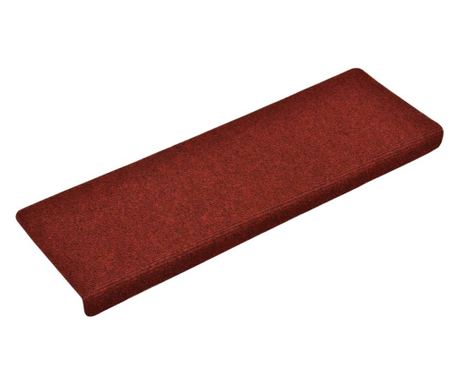Nášlapy na schody 15 ks vpichované 65 x 25 cm červené