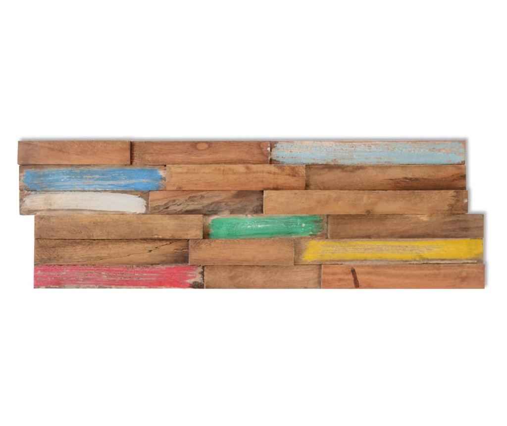 Panouri placare pereti, 10 buc., 1,03 m², lemn masiv de tec - 11