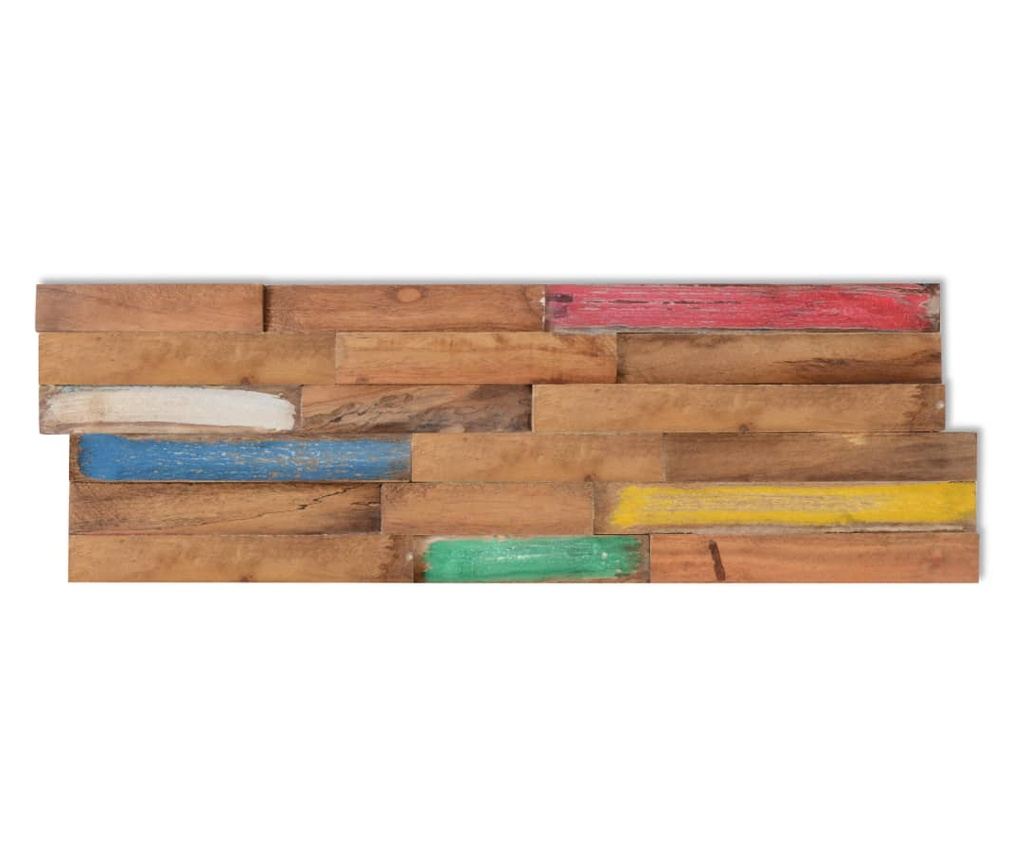 Panouri placare pereti, 10 buc., 1,03 m², lemn masiv de tec - 15