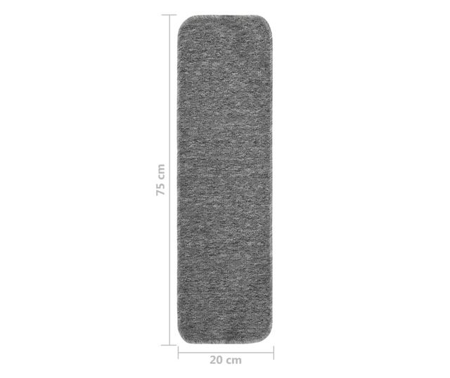 Lpcssznyeg, 15 db, szrke, 75x20 cm, tglalap alak