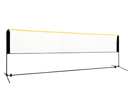 Plasa de badminton reglabila, 500x103x94-158 cm, metal