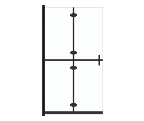 átlátszó ESG üveg összecsukható zuhanyfal 120 x 190 cm