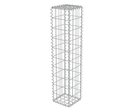 Perete gabion cu capace, 20x20x100 cm, otel galvanizat