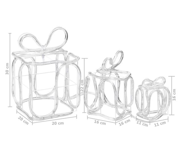 Božićni ukras poklon kutije 180 LED svjetla unutarnja/vanjska