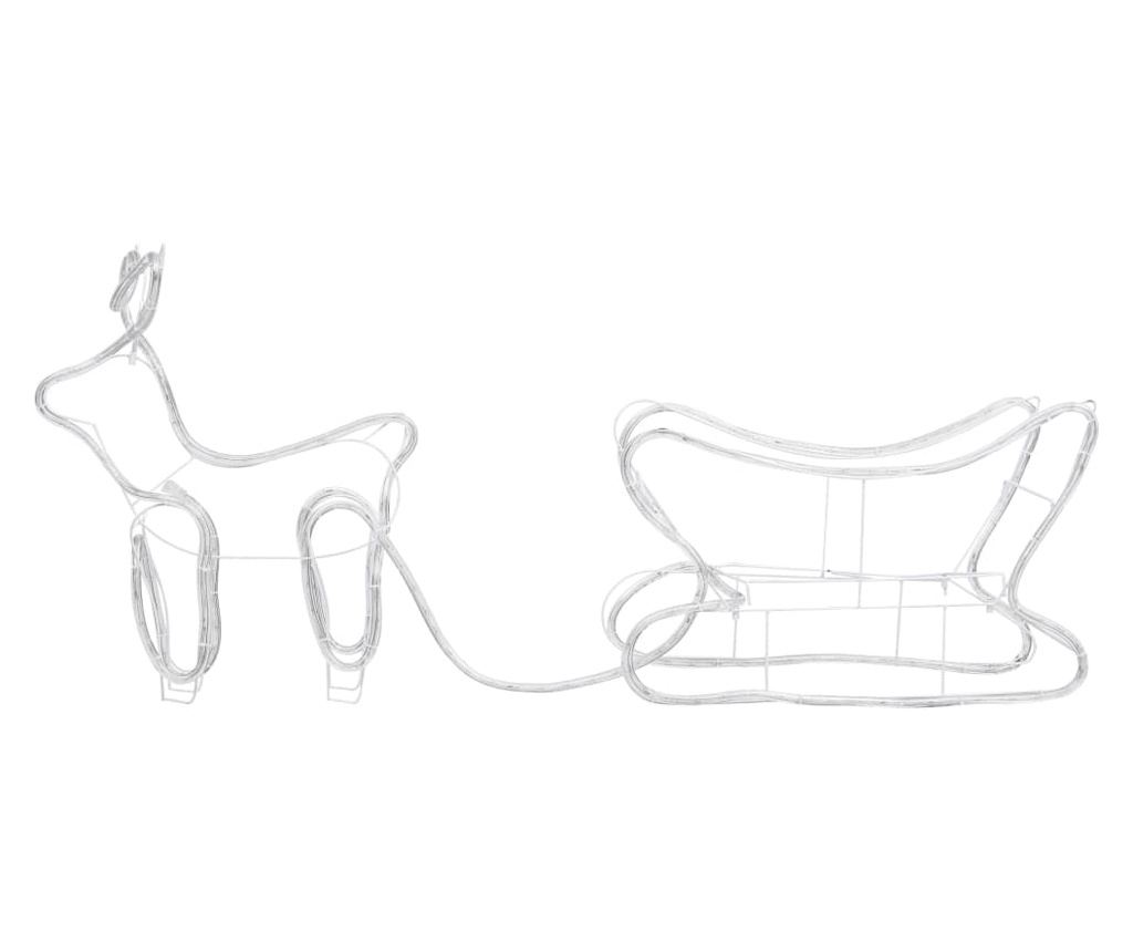 Božićna dekoracija s jelenom i saonicama, 252 LED diode, za vanjsku upotrebu - 8