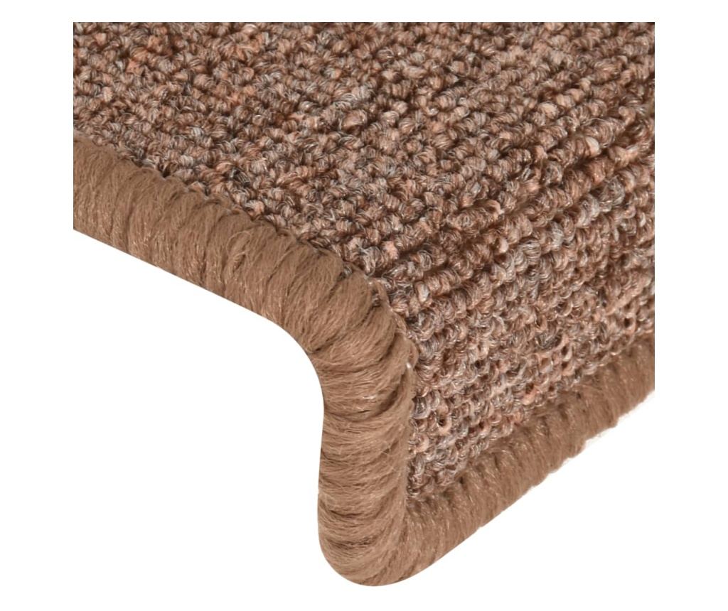 Tepisi za stepenice 15 kom 65x21x4 cm smeđi - 6