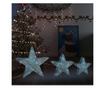 Božićni ukrasi zvijezde 3 kom. Srebrna mreža LED za van/unutra thumbnail 1