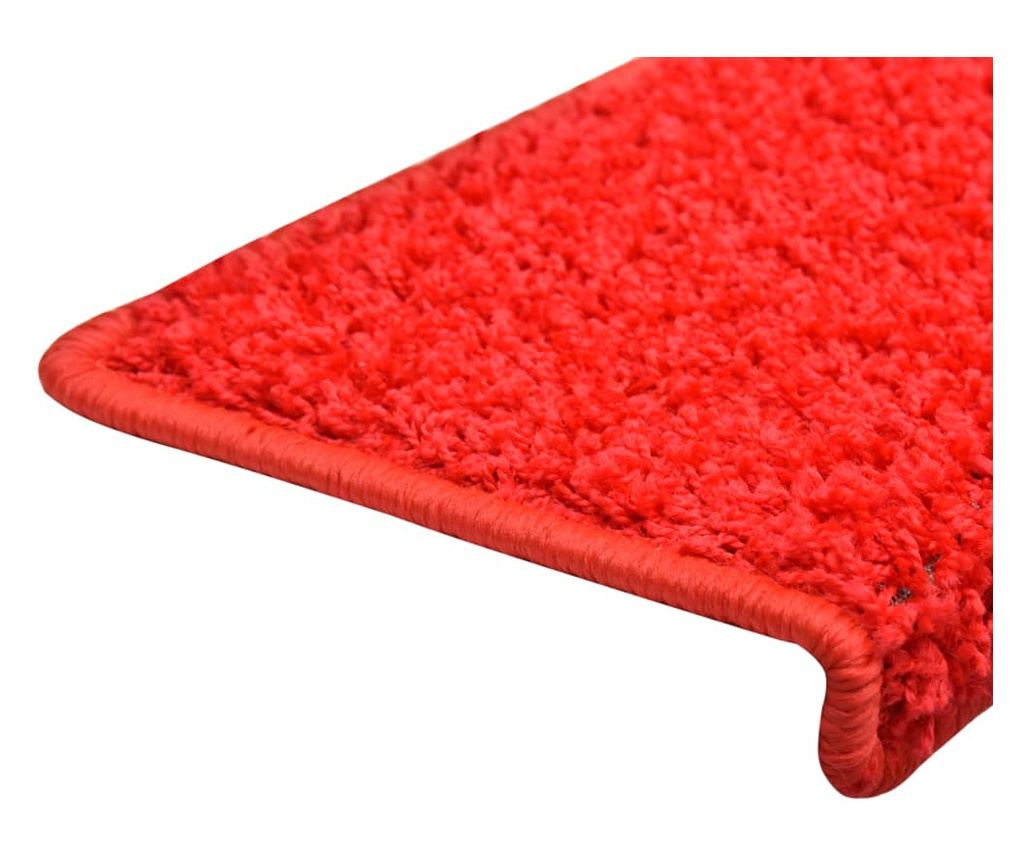 Tepisi za stepenice 15 kom 65x21x4 cm crveni - 6
