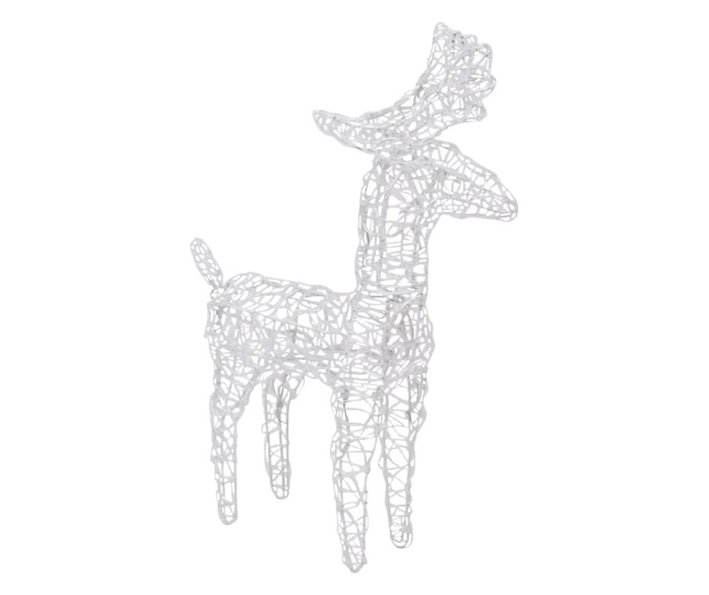 Božićni ukras sobovi i saonice 160 LED svjetala 130 cm akril - 6