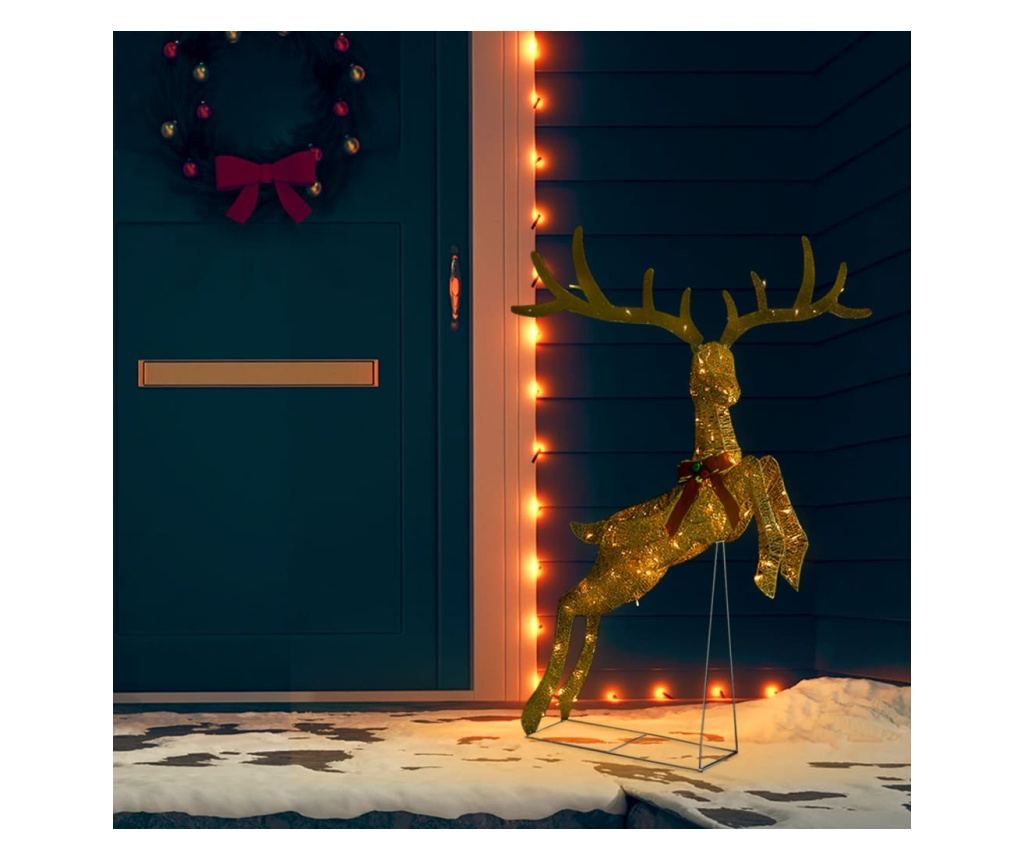 Božićno leteće sob ukras 120 Toplo bijelih LED dioda Zlatni - 3