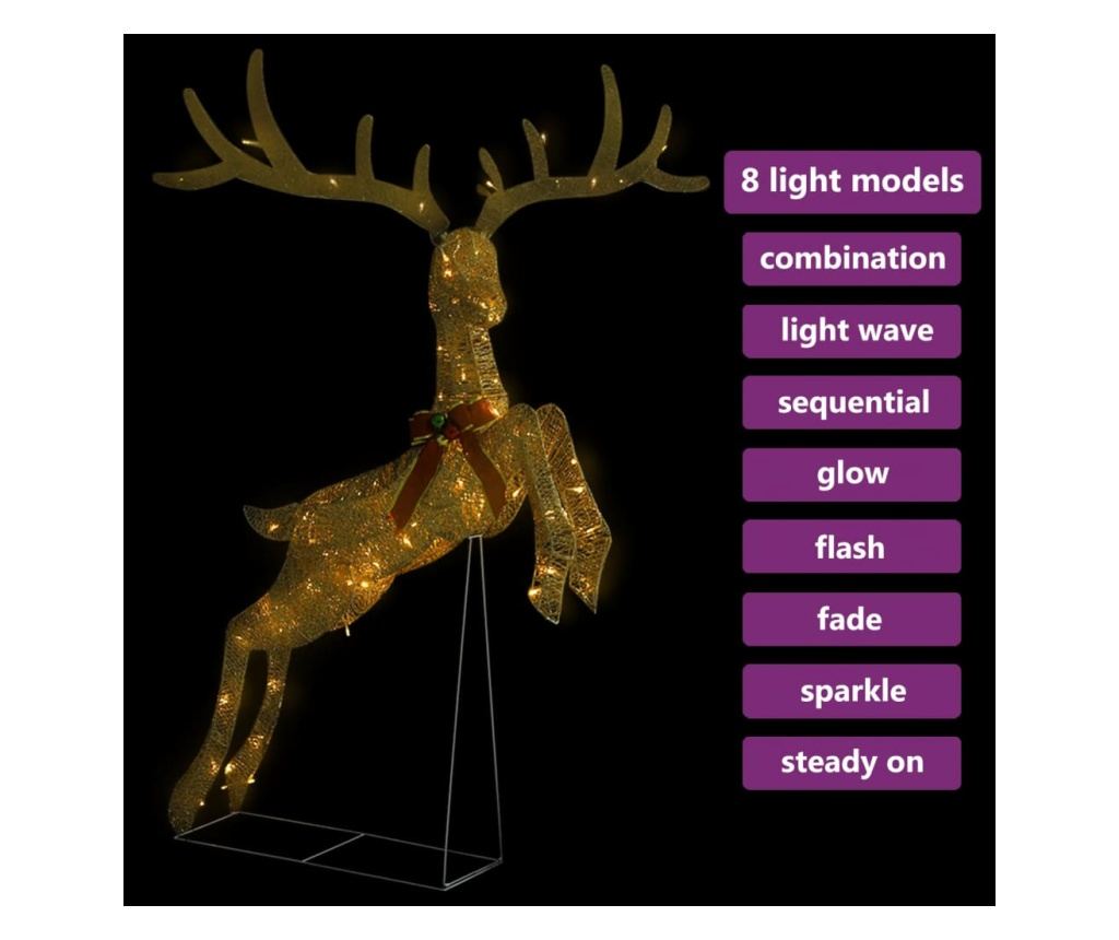 Božićno leteće sob ukras 120 Toplo bijelih LED dioda Zlatni - 7