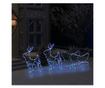 Božićna dekoracija s jelenom i saonicama, 576 LED dioda, za vanjsku upotrebu thumbnail 3