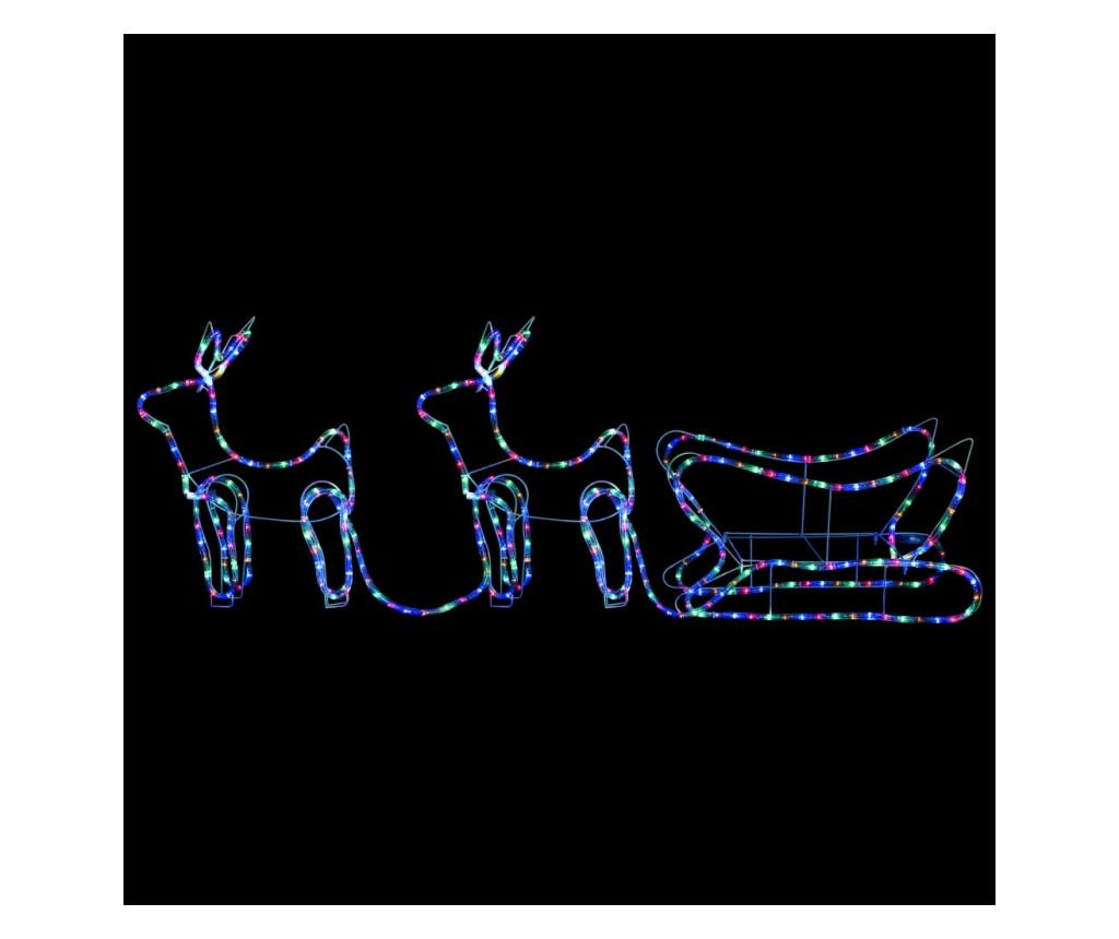Božićna dekoracija s jelenom i saonicama, 576 LED dioda, za vanjsku upotrebu - 4