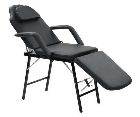 Prenosiva kozmetička stolica od umjetne kože 185 x 78 x 76 cm crna