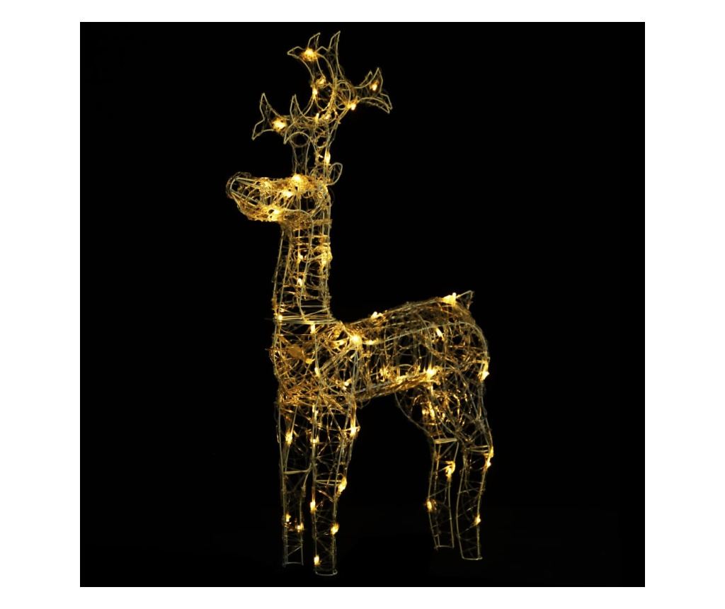 Božićni ukras s jelenom, 90 LED dioda, 60x16x100 cm, akril - 2