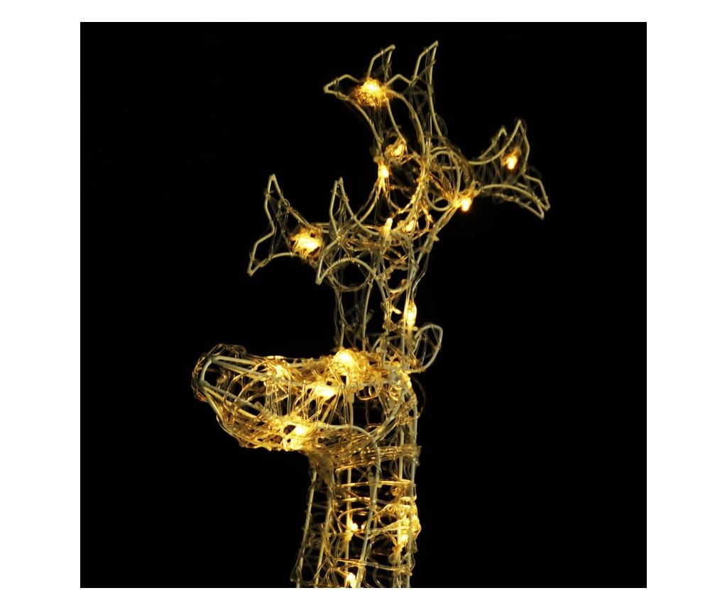 Božićni ukras s jelenom, 90 LED dioda, 60x16x100 cm, akril - 4