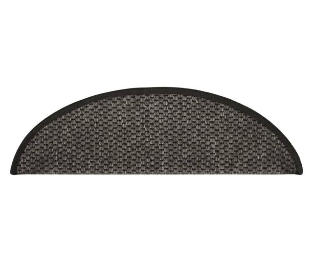 Koberce na schody samolepicí 15 ks antracit 56x20cm vzhled sisal