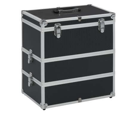 Kosmetický kufřík 37 x 24 x 40 cm černý hliník