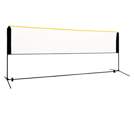 Plasa de badminton reglabila, 400x103x94-158 cm, metal