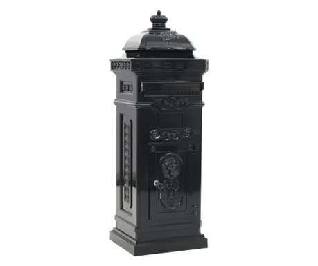 Алуминиева пощенска кутия стълб винтидж стил неръждаема черна