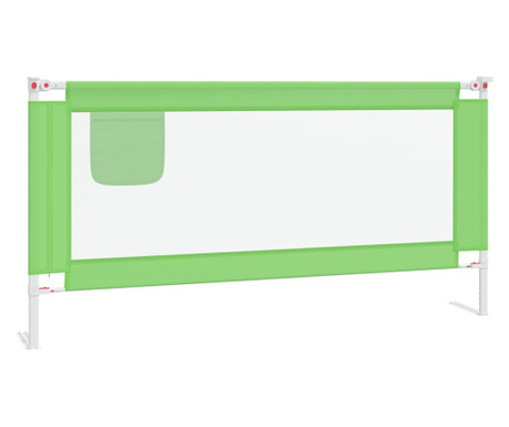Barierka do łóżeczka dziecięcego, zielona, 180x25 cm, tkanina
