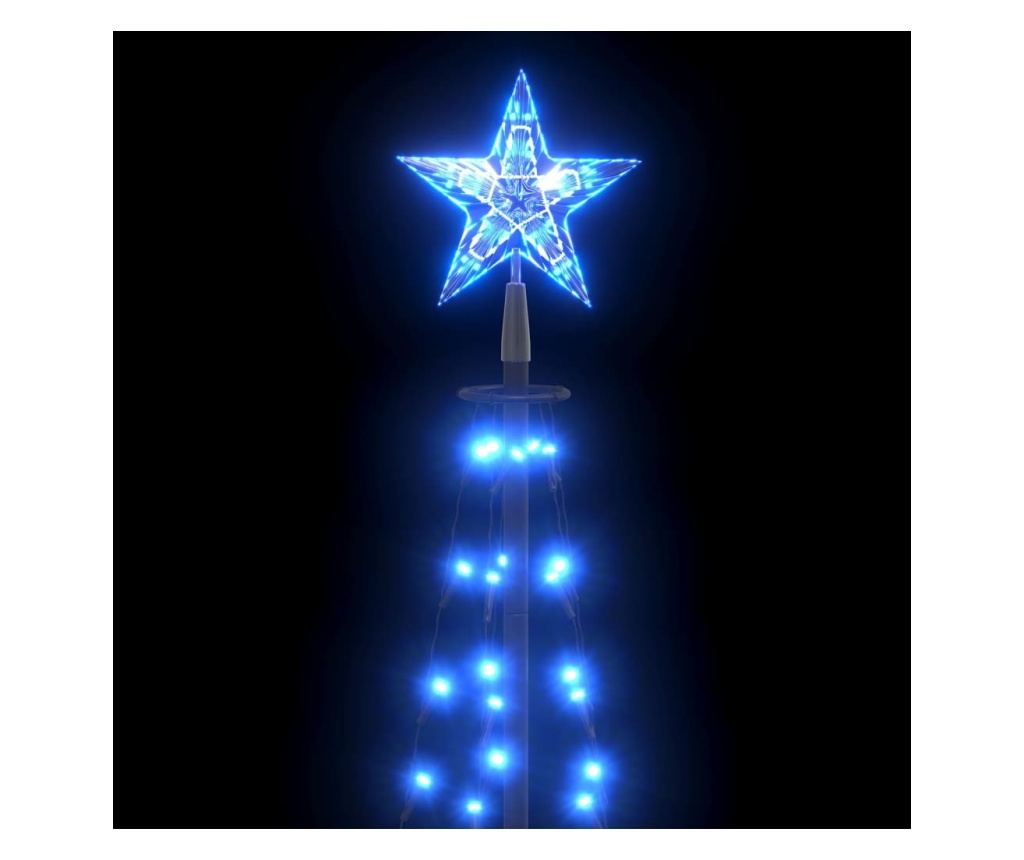 Božićni ukras za stablo, konusni, 100 LED svjetala, plavi, 70x180 cm - 5