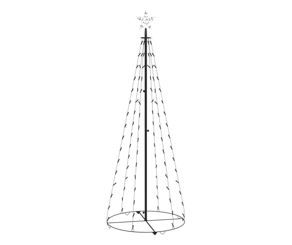 Božićni ukras za stablo, konusni, 100 LED svjetala, plavi, 70x180 cm - 6