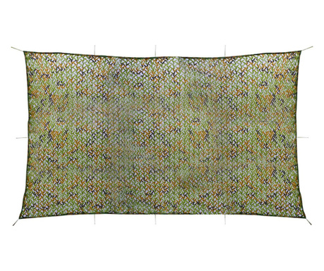 Plasa de camuflaj cu geanta de depozitare, verde, 2x7 m