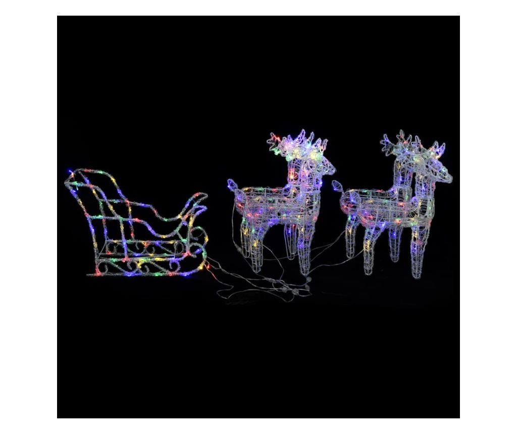 Božićni ukras s jelenima i saonicama, 280x28x55, akril - 4