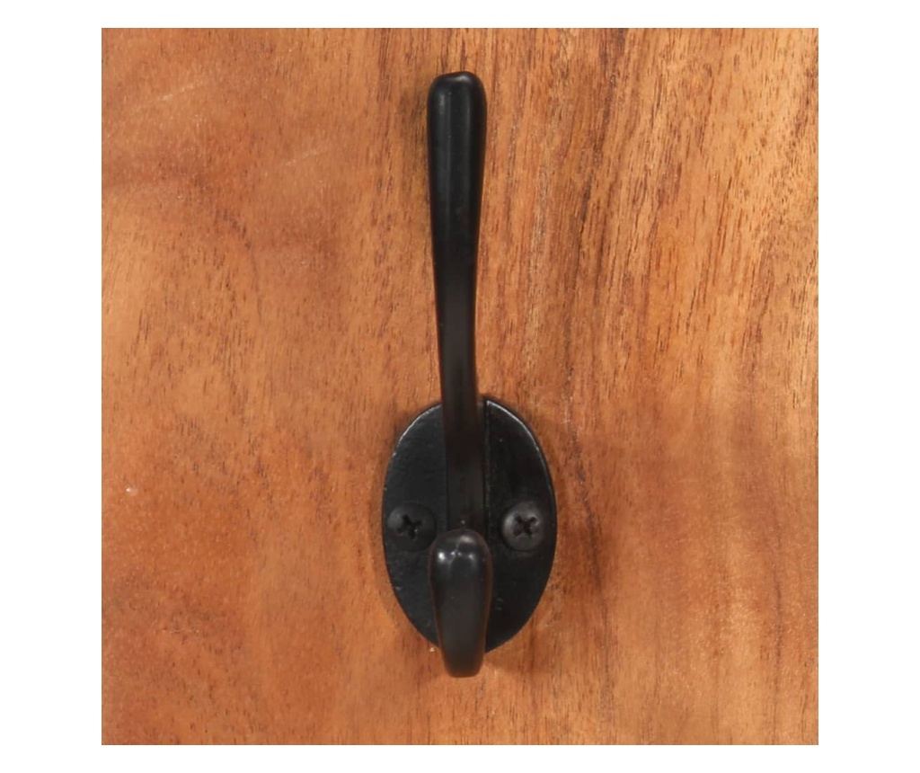 Zidna vješalica za kapute, set od 2 kom. 36x3x110 cm, masivno drvo akacije - 7