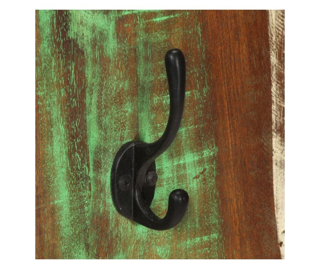 Zidna vješalica za kapute, 2 kom., 36x3x110 cm, masivno reciklirano drvo - 6