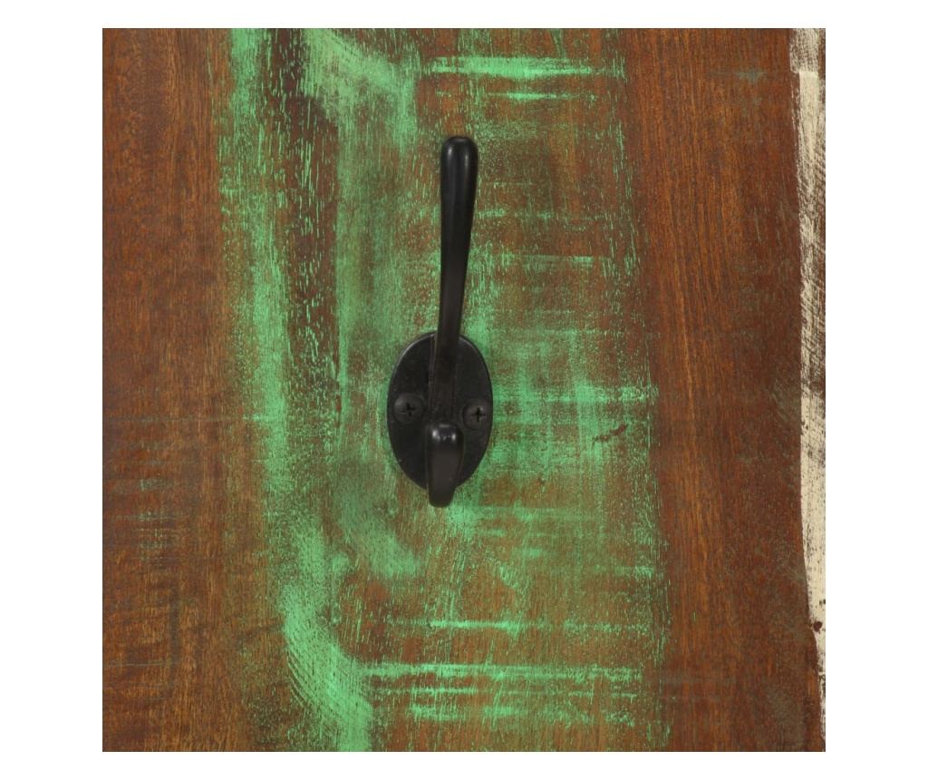 Zidna vješalica za kapute, 2 kom., 36x3x110 cm, masivno reciklirano drvo - 7