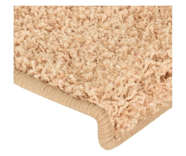 Tepisi za stepenice 15 kom 65x21x4 cm zlatni