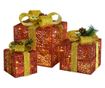 Ukrasne božićne poklon kutije, 3 kom, crvene, vanjske/unutarnje thumbnail 2