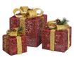 Ukrasne božićne poklon kutije, 3 kom, crvene, vanjske/unutarnje thumbnail 4