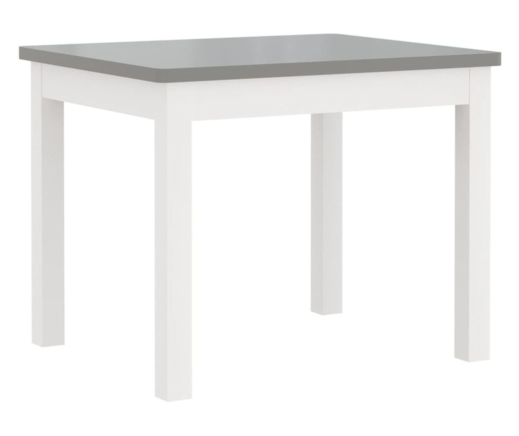 4-dijelni set dječjeg stola i stolica bijelo-sivi MDF - 7