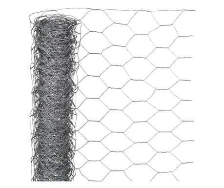 Телена мрежа хексагонална 0,5x10 м 25 мм поцинкована стомана