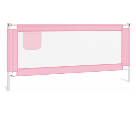 Barierka do łóżeczka dziecięcego, różowa, 200x25 cm, tkanina