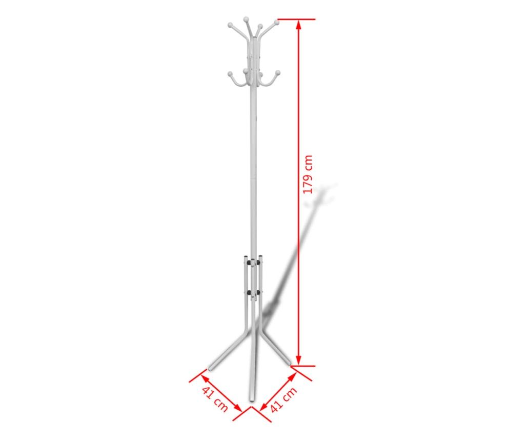 Bijeli Metalni Vješalica za Odjeću - 4