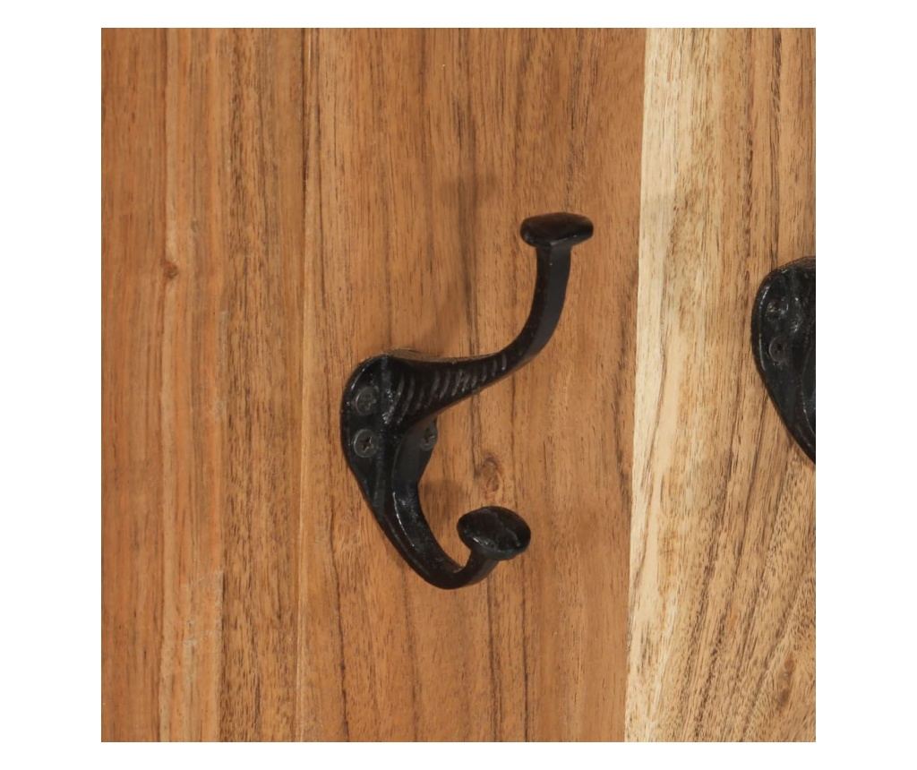 Vješalice za kapute, 2 kom, 38x100 cm, Puno drvo bagrema - 7