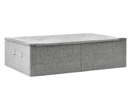 Кутия за съхранение, текстил, 70x40x18 см, сива