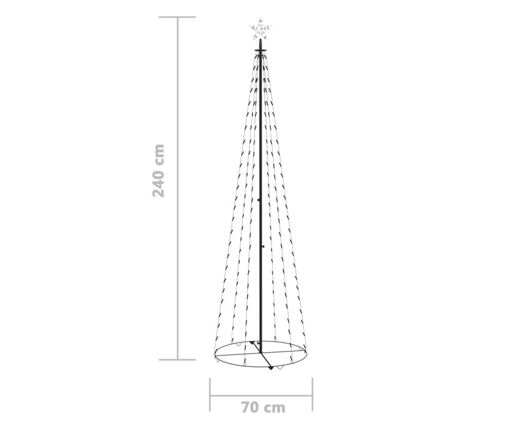 Božićni ukras za stablo konusni 136 LED bijelo hladno 70x240 cm - 8