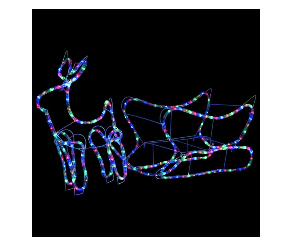 Božićna dekoracija s jelenom i saonicama, 252 LED diode, za vanjsku upotrebu - 2