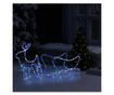 Božićna dekoracija s jelenom i saonicama, 252 LED diode, za vanjsku upotrebu thumbnail 3