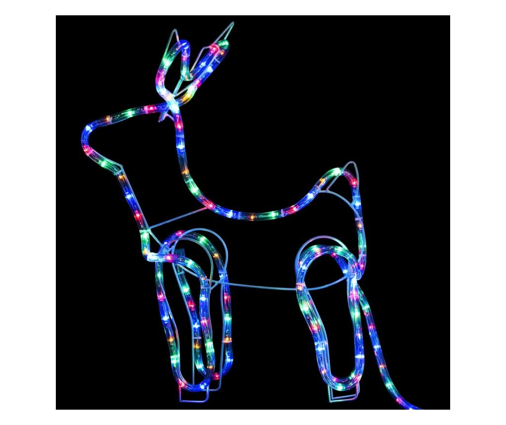 Božićna dekoracija s jelenom i saonicama, 252 LED diode, za vanjsku upotrebu - 5