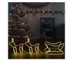 Božićna dekoracija s jelenom i saonicama, 576 LED dioda, za vanjsku upotrebu thumbnail 1