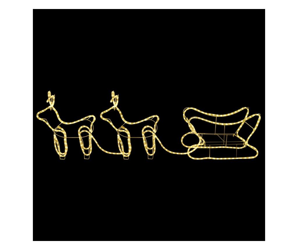 Božićna dekoracija s jelenom i saonicama, 576 LED dioda, za vanjsku upotrebu - 4